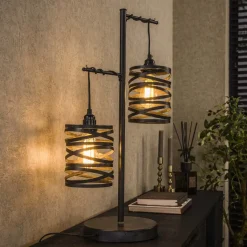 WoonStijl Tafellamp 2L spindle / Slate grey