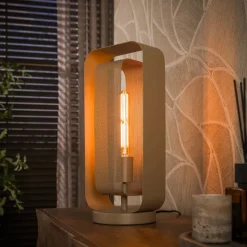 WoonStijl Tafellamp Mesh Rotate 1-lichts Beige