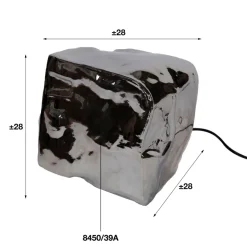 WoonStijl Tafellamp Rock Chromed glas - Stijlvol mondgeblazen design