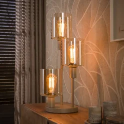 WoonStijl Tafellamp Sepiora 3-lichts Beige
