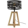 WoonStijl Tafellamp twist houten kruisframe / Slate grey