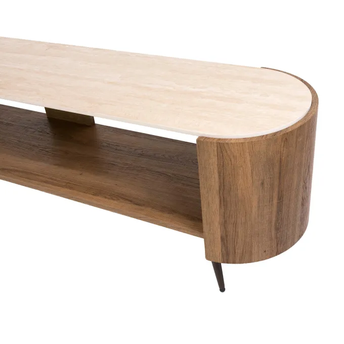WoonStijl TV-meubel Arcus 180cm Keramiek travertin