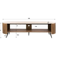 WoonStijl TV-meubel Arcus 180cm Keramiek travertin