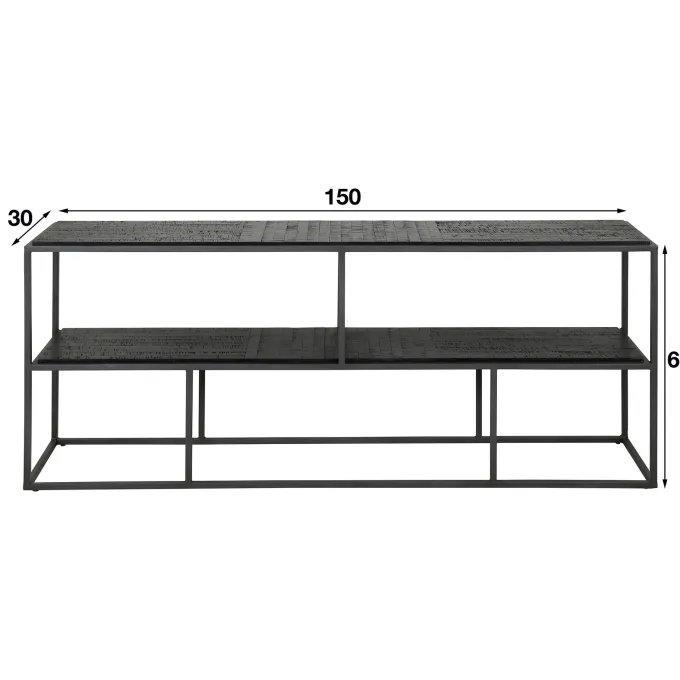 WoonStijl TV-meubel 150cm Teca black