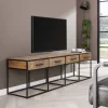 WoonStijl TV meubel Float van gerecycled hardhout met 4 lades - 180 cm