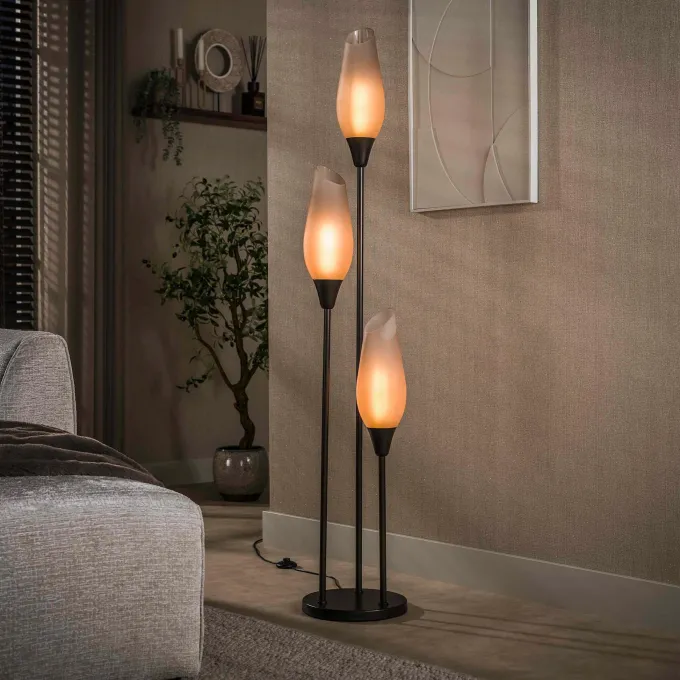 WoonStijl Vloerlamp cocoon Sienna bruin-frosted
