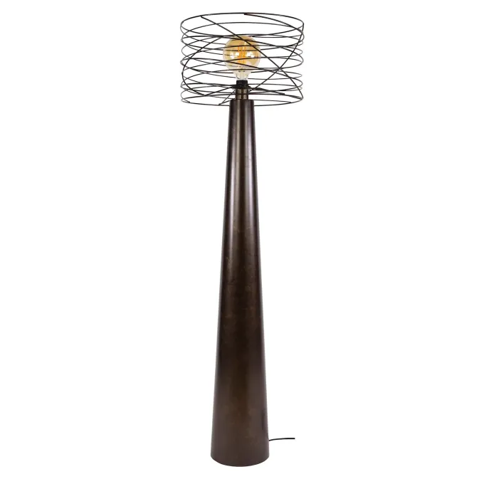 WoonStijl Vloerlamp Curl 1-lichts Urban bruin