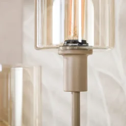 WoonStijl Vloerlamp 3L getrapt Sepiora Beige