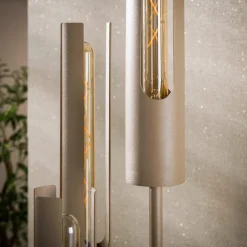 WoonStijl Vloerlamp 5L getrapt tube Beige
