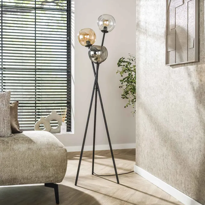 WoonStijl Vloerlamp 3L Multi Globe