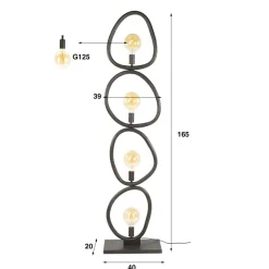 WoonStijl Vloerlamp 4L Pebble