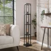 WoonStijl Vloerlamp 4L Quadra Artic Zwart