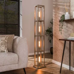 WoonStijl Vloerlamp 4L Quadra Beige