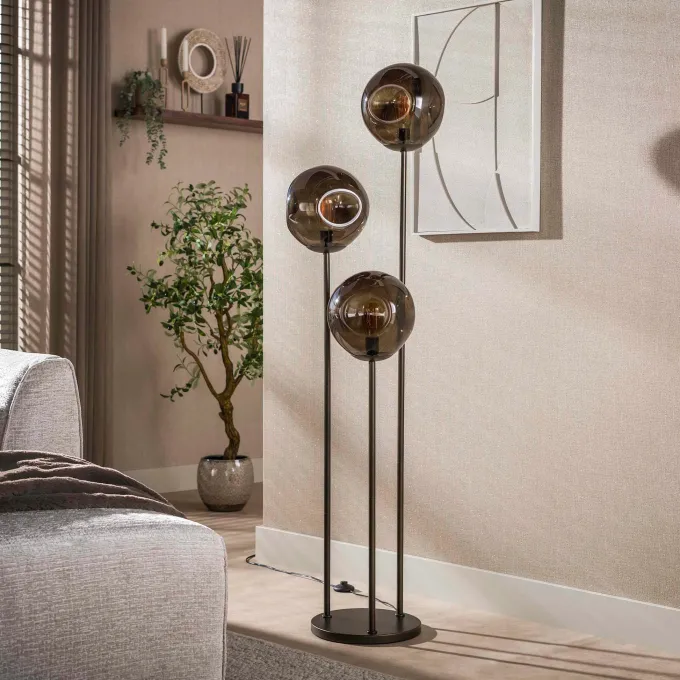 WoonStijl Vloerlamp 3L stellar Sienna bruin