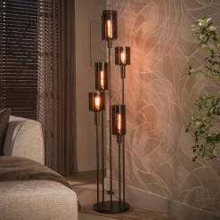 WoonStijl Vloerlamp Sepiora 5-lichts Sienna Bruin