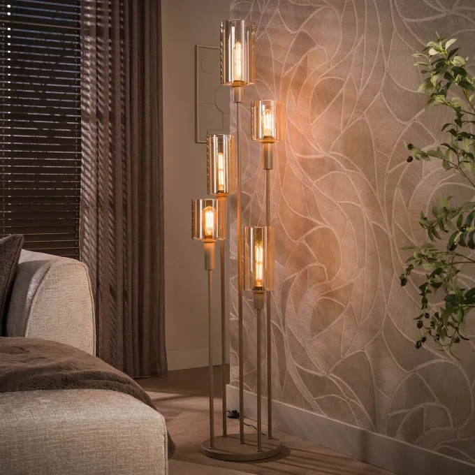 WoonStijl Vloerlamp Sepiora 5-lichts Beige