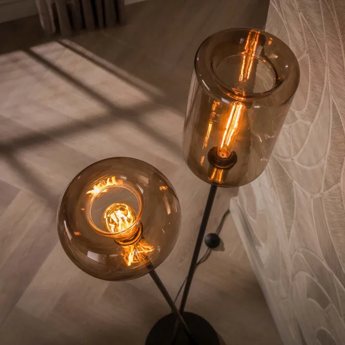 WoonStijl Vloerlamp Serene 2-lichts Sienna Bruin