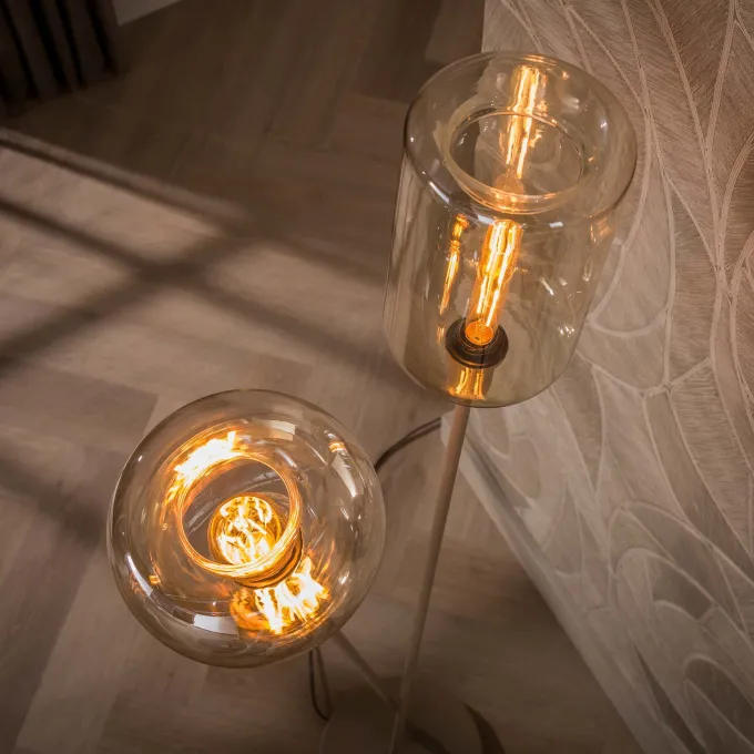 WoonStijl Vloerlamp Serene 2-lichts Beige