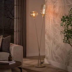 WoonStijl Vloerlamp Serene 2-lichts Beige
