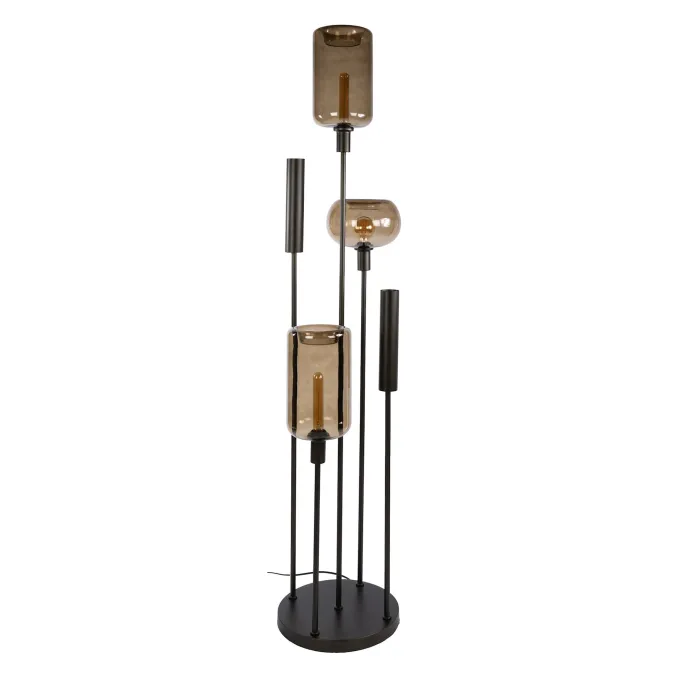 WoonStijl Vloerlamp Serene switch getrapt 2+3-lichts Sienna bruin