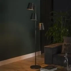 WoonStijl Vloerlamp 3x Kinetic / Charcoal