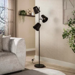 WoonStijl Vloerlamp 3x Kinetic urban bruin