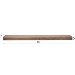 WoonStijl Wandplank Carve 200 cm acacia bruin