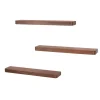WoonStijl Wandplank Carve 60cm set van 3 Acacia bruin