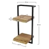 WoonStijl Wandplank Live Edge - 30 cm breed, 65 cm hoog - Acaciahout en Staal