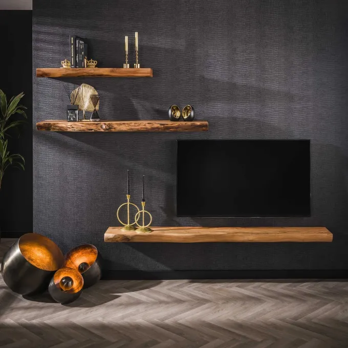 WoonStijl Wandplank Tree massief acacia 150 cm