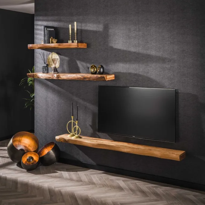 WoonStijl Wandplank Tree massief acacia 150 cm