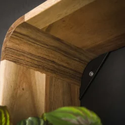WoonStijl Wandschap Acacia vierkant set van 3