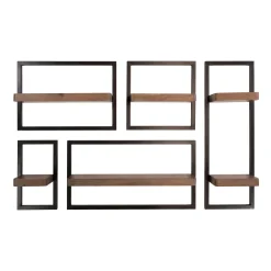 WoonStijl Wandschap Carve set van 5