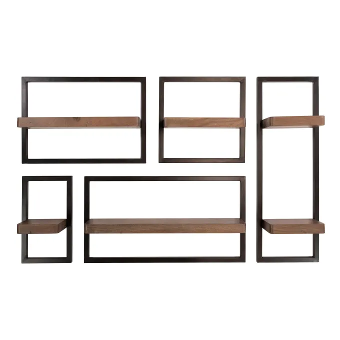 WoonStijl Wandschap Carve set van 5