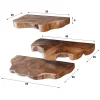 WoonStijl Wandschap natural line set van 3