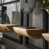 WoonStijl Wandschap set van 5 acacia edge