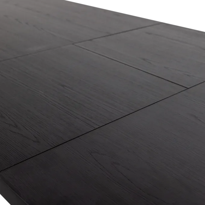 Woood Arros eettafel uitschuifbaar 180-220x90cm mdf zwart