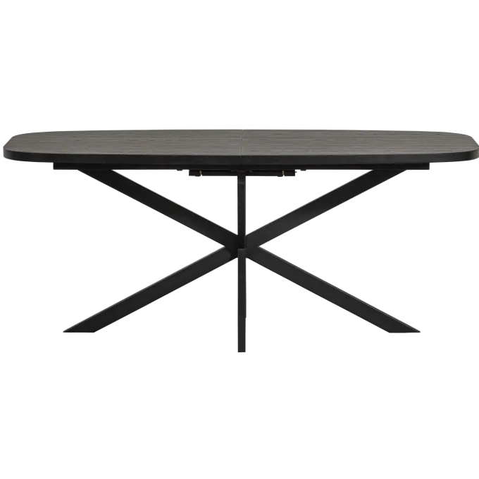 Woood Arros eettafel uitschuifbaar 180-220x90cm mdf zwart
