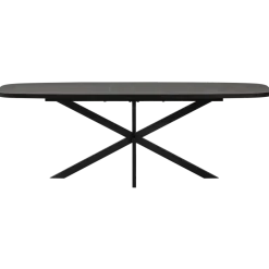 Woood Arros eettafel uitschuifbaar 180-220x90cm mdf zwart