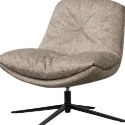 Woood Arve draaifauteuil bedrukte stof naturel melange
