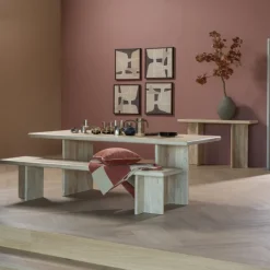Woood Ato Eetbankje 220x45 Cm Mangohout Naturel