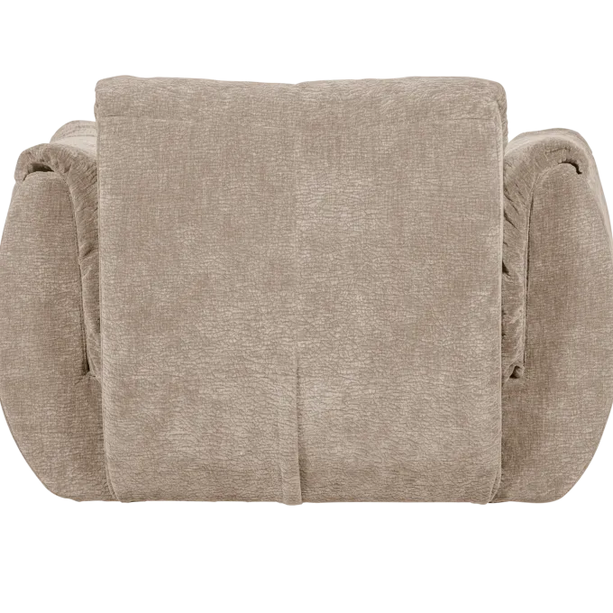 Woood Baggy draaifauteuil 3d chenille zand