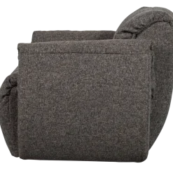 Woood Baggy draaifauteuil geweven stof warmgrijs melange