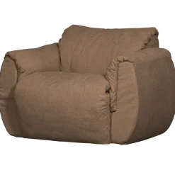 Woood Baggy draaifauteuil geweven chenille bruin
