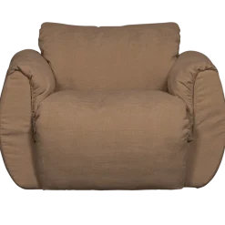 Woood Baggy draaifauteuil geweven chenille bruin