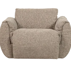Woood Baggy draaifauteuil geweven stof bruin melange