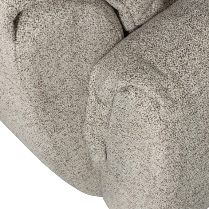 Woood Baggy draaifauteuil geweven stof naturel melange
