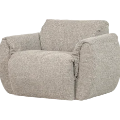 Woood Baggy draaifauteuil geweven stof naturel melange