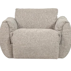 Woood Baggy draaifauteuil geweven stof naturel melange