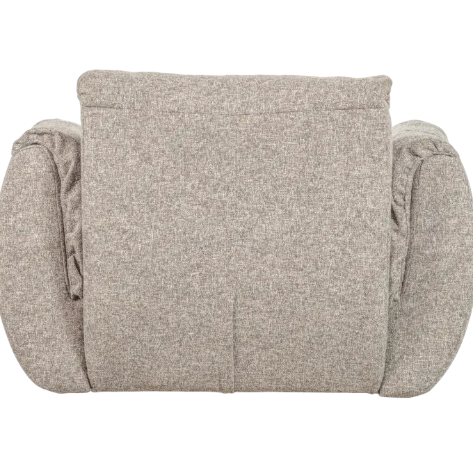 Woood Baggy draaifauteuil geweven stof naturel melange